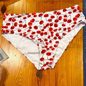 Cherry Print Bikini Bottoms New 4X